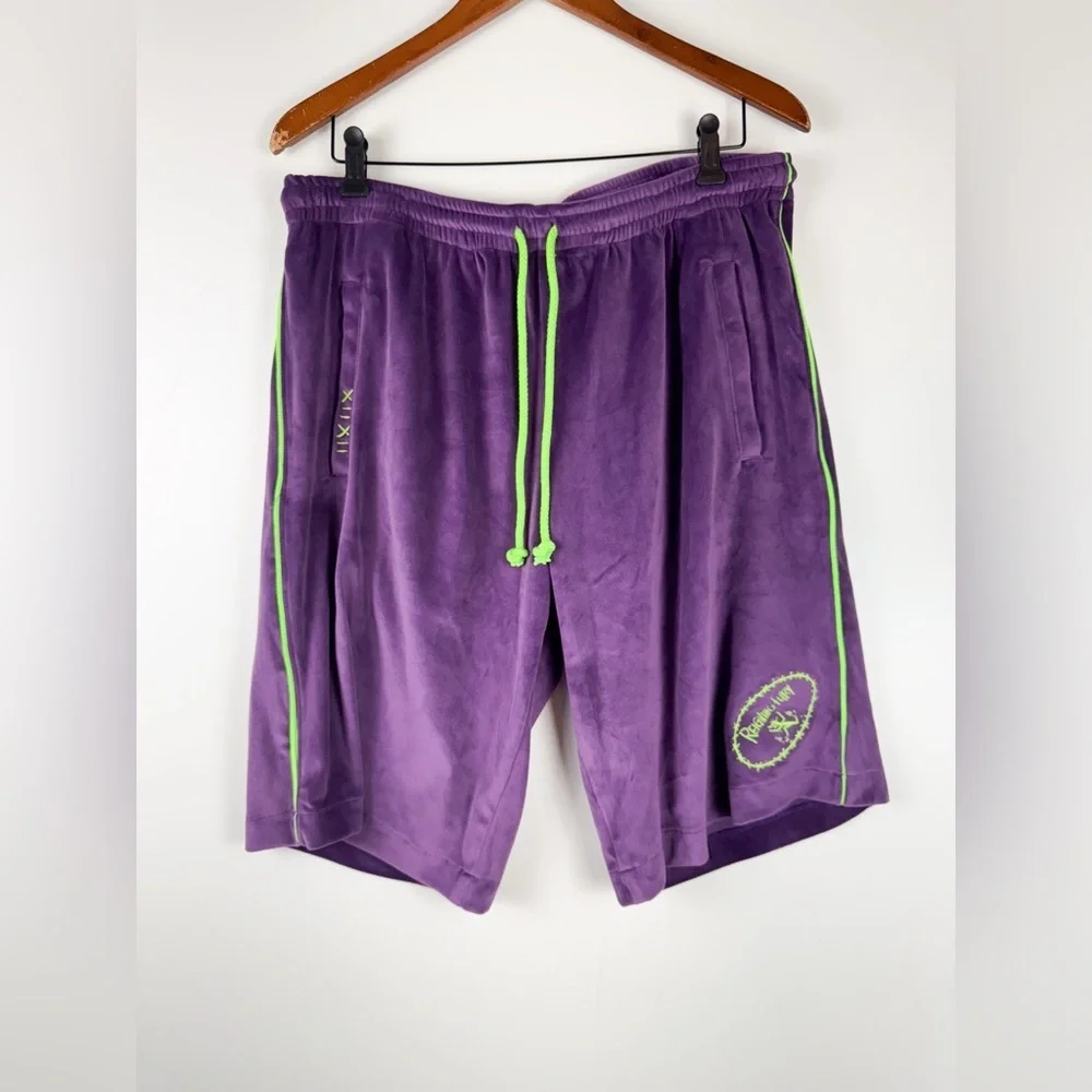 NWT Reigning Fury King Fury Purple Velour Full Zip Jacket Long Sleeve Set  XL